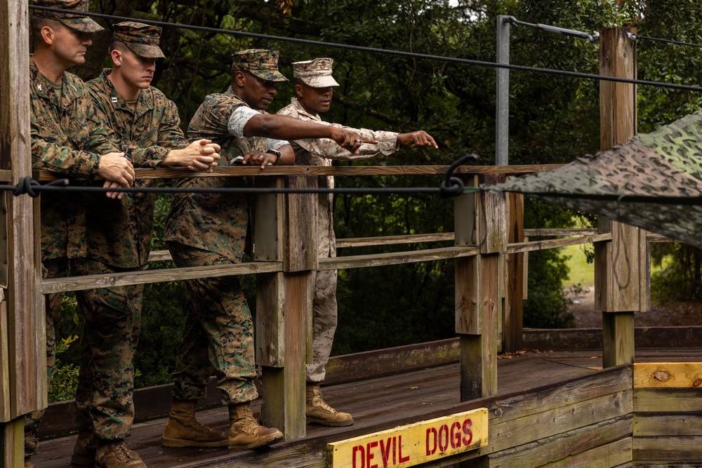 Commanding General Evaluates Training During Crucible Visit