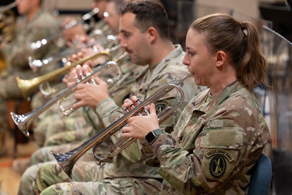 US Army Concert Band rehearsal