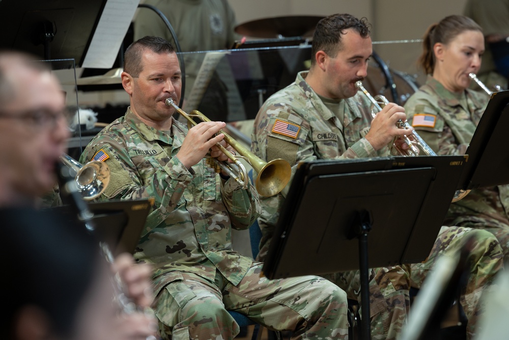 US Army Concert Band rehearsal