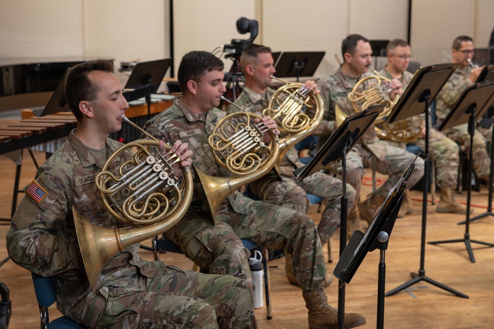 US Army Concert Band rehearsal