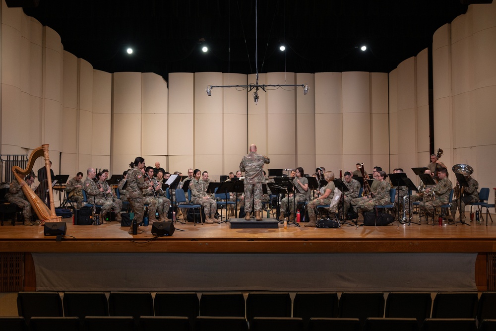 US Army Concert Band rehearsal