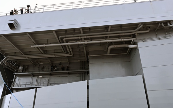 USNS Robert E. Simanek (T-ESB 7) arrives back at Naval Station Norfolk