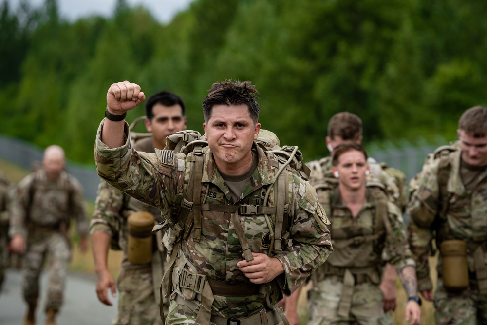 Joint Base Elmendorf-Richardson Soldiers and Airmen Participate in the JBER Norwegian Ruck March