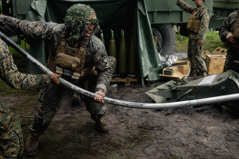 1st Battalion, 10th Marines conduct live-fire range during Burmese Chase 25
