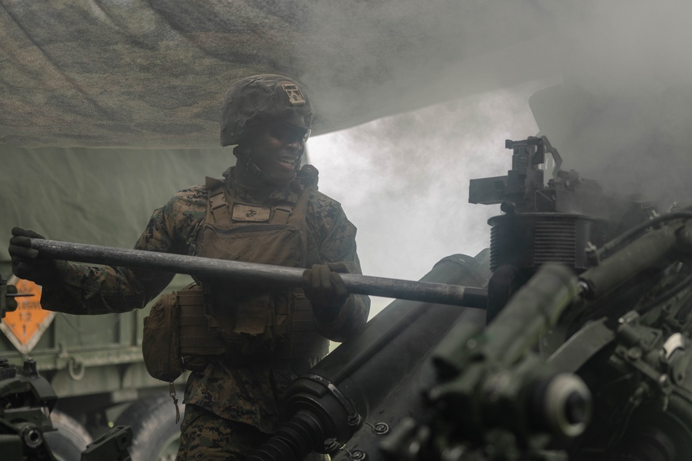 1st Battalion, 10th Marines conduct live-fire range during Burmese Chase 25