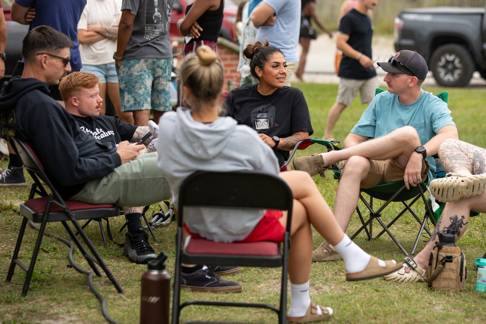 Marine Combat Training Battalion, School of Infantry -- East, hosts a Battalion Beach Bash.