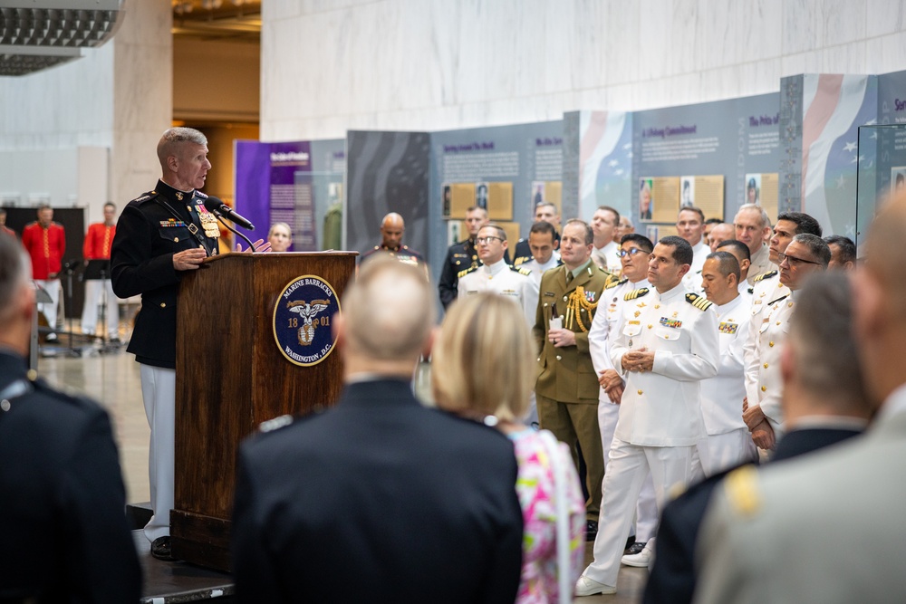 Commandant, Gen. Eric M. Smith attends MLAC Sunset Parade