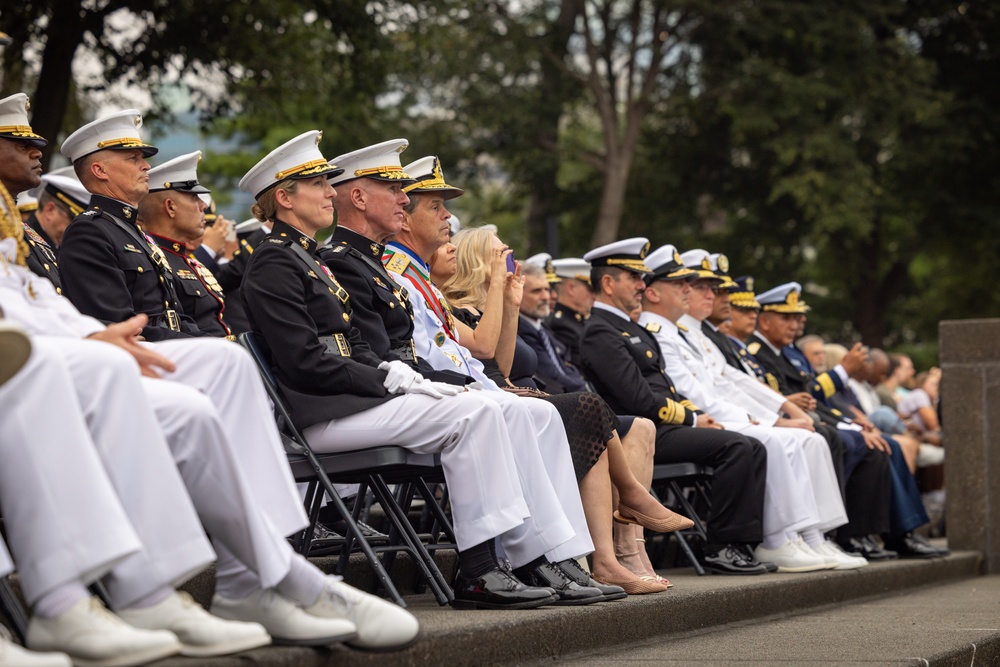 Commandant, Gen. Eric M. Smith attends MLAC Sunset Parade