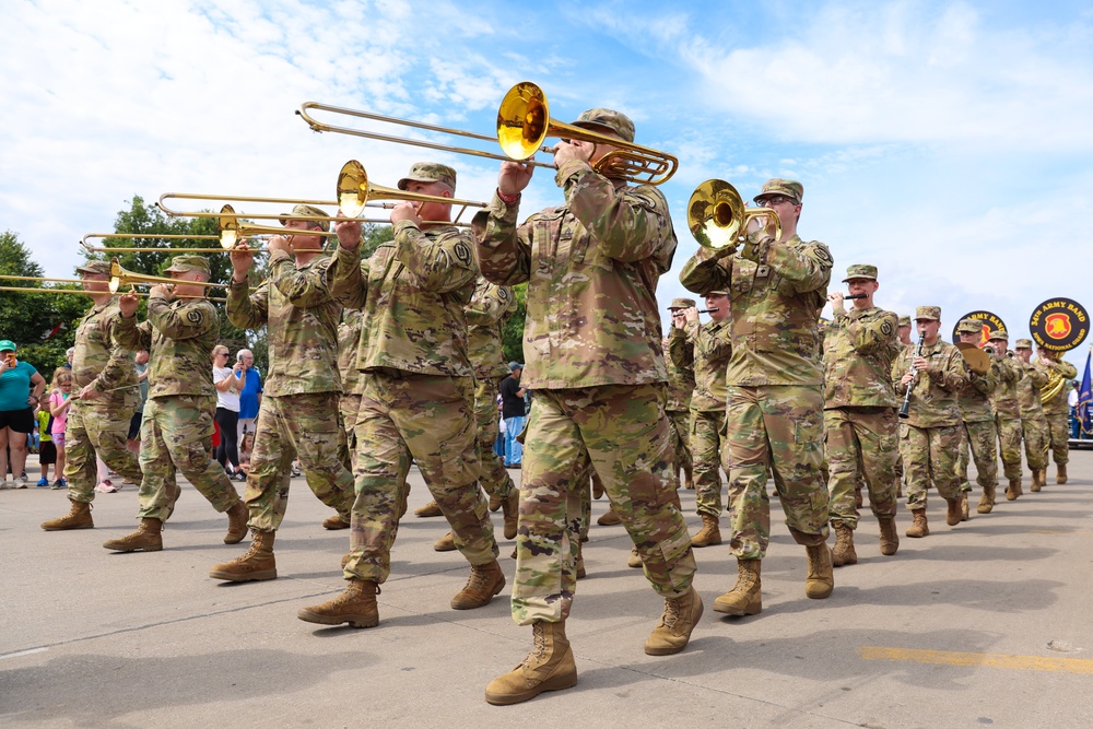 34th Army Band marches at the Iowa State Fair
