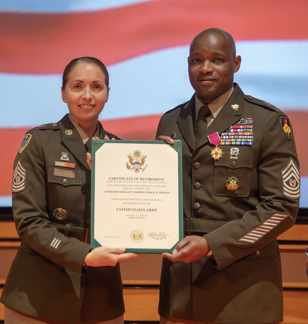 CSM Thomas Retirement Ceremony