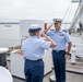 Coast Guard Chief Warrant Officer Colin Hopkins promotion ceremony on the Queen Mary