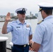 U.S. Coast Guard Chief Warrant Officer Colin Hopkins promotion ceremony on the Queen Mary