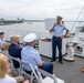 U.S. Coast Guard Chief Warrant Officer Colin Hopkins promotion ceremony on the Queen Mary