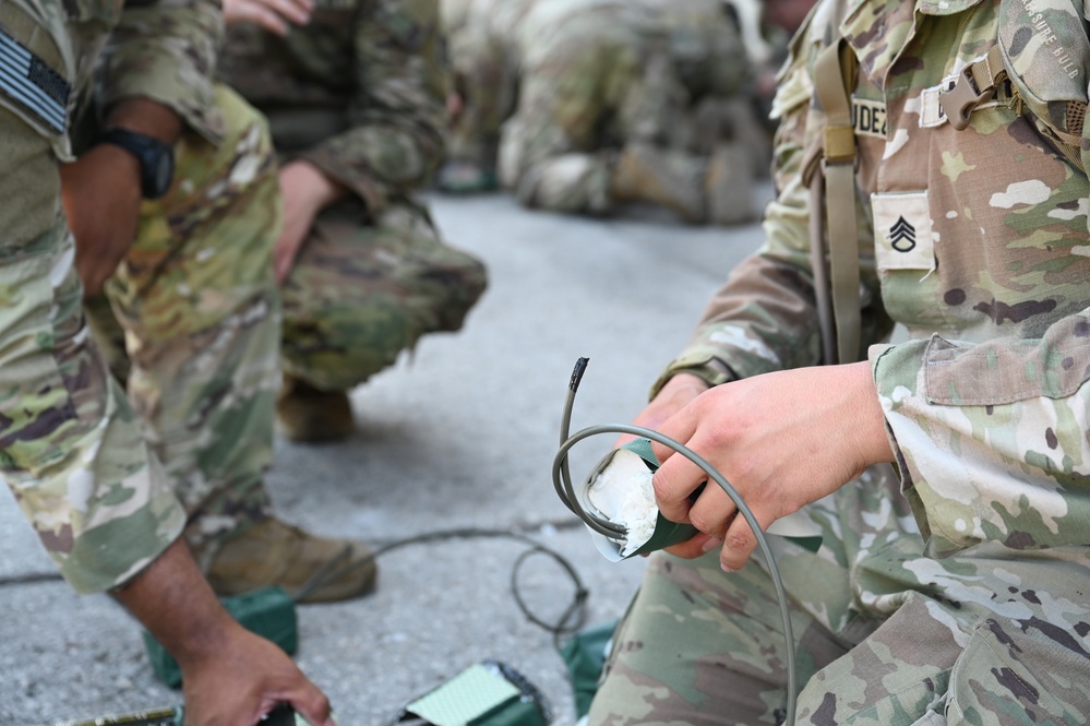 Combat engineers from 299th BEB certify demolition skills during Engineer Qualification Table II
