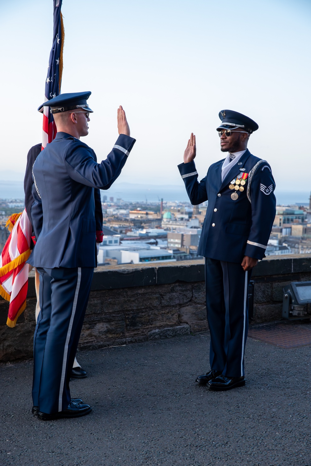 Air Force Drill Team reenlistment at The Royal Edinburgh Military Tattoo