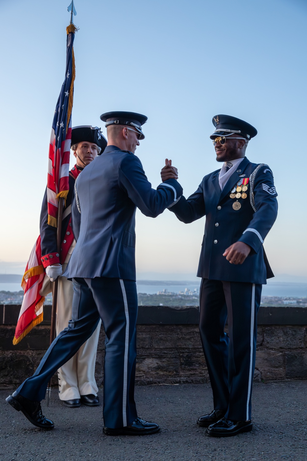 Air Force Drill Team reenlistment at The Royal Edinburgh Military Tattoo