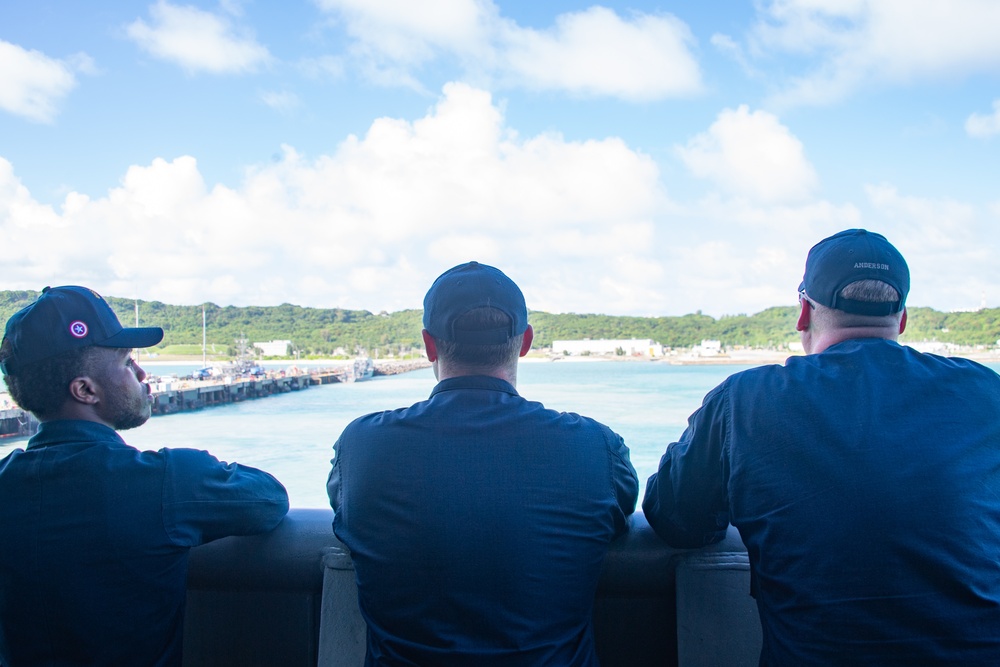 USS America (LHA 6) Departs Okinawa