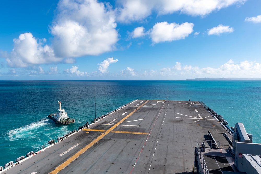 USS America (LHA 6) Departs Okinawa