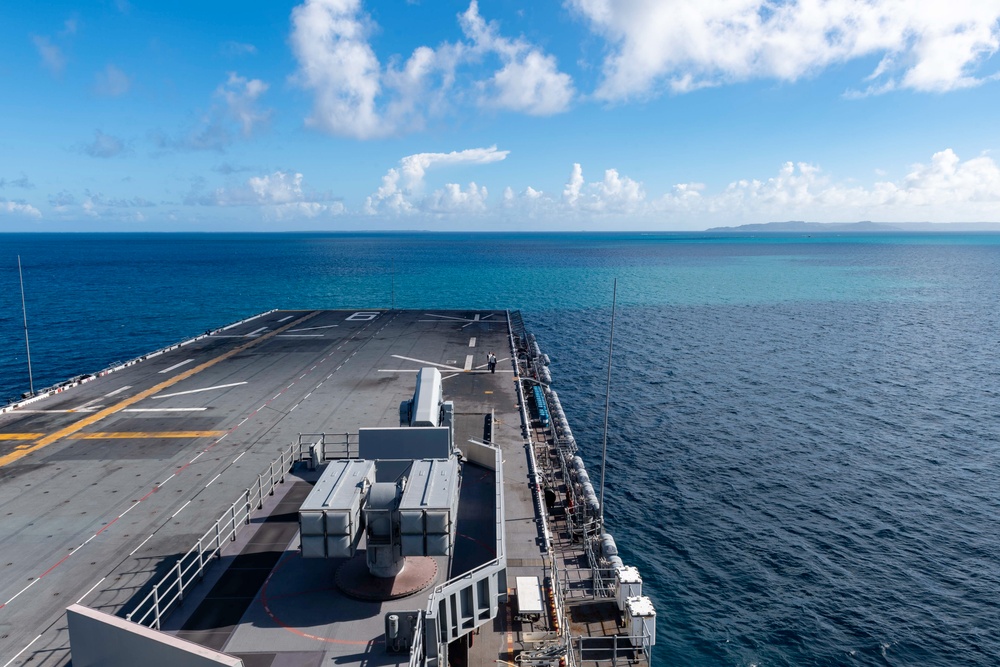 USS America (LHA 6) Departs Okinawa