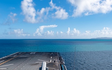 USS America (LHA 6) Departs Okinawa