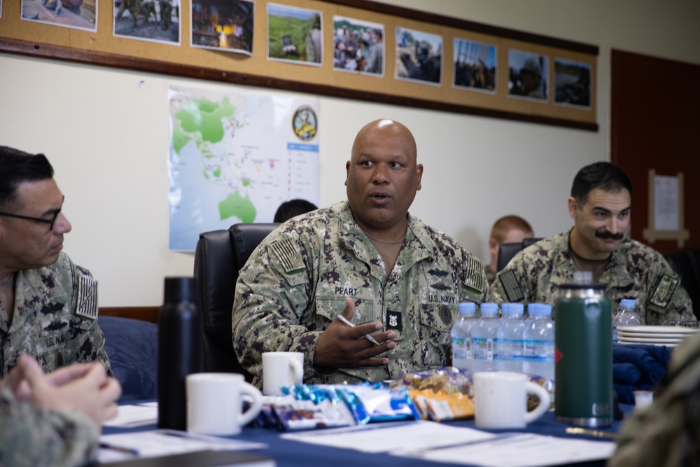 30 NCR Commodore Visits NMCB 4