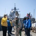 USS Mitscher (DDG 57) renders honors to Commander, CSG 12