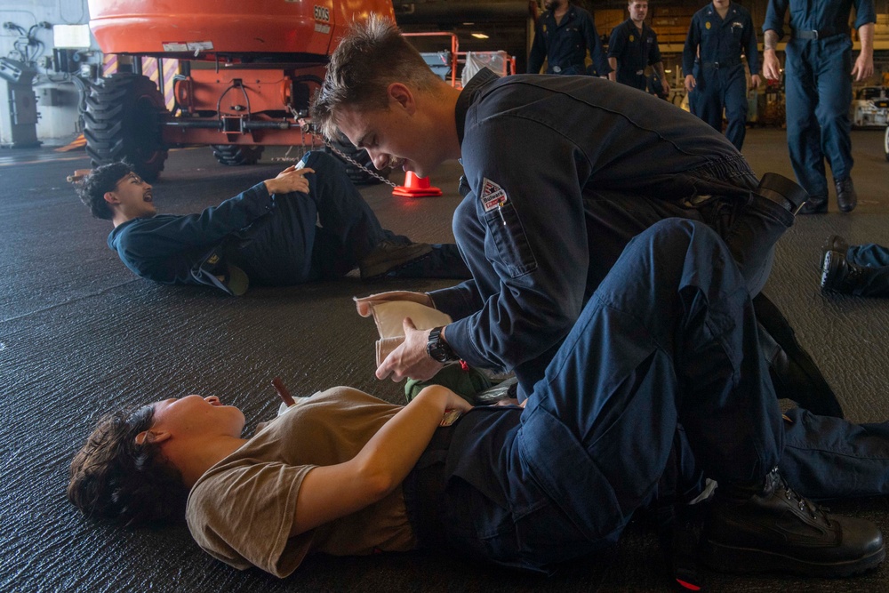 USS America (LHA 6) Conducts Mass Casualty Training