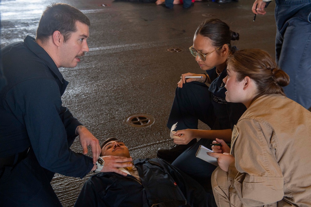 USS America (LHA 6) Conducts Mass Casualty Training