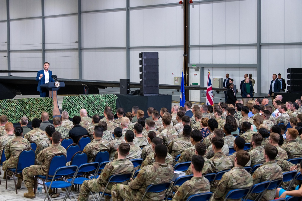 VPOTUS hosts troop engagement at RAF Fairford