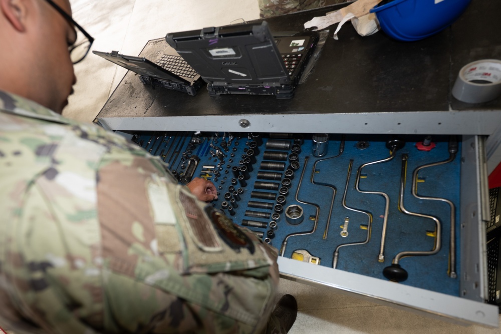 Always ready: McConnell maintainers swap KC-135’s engine