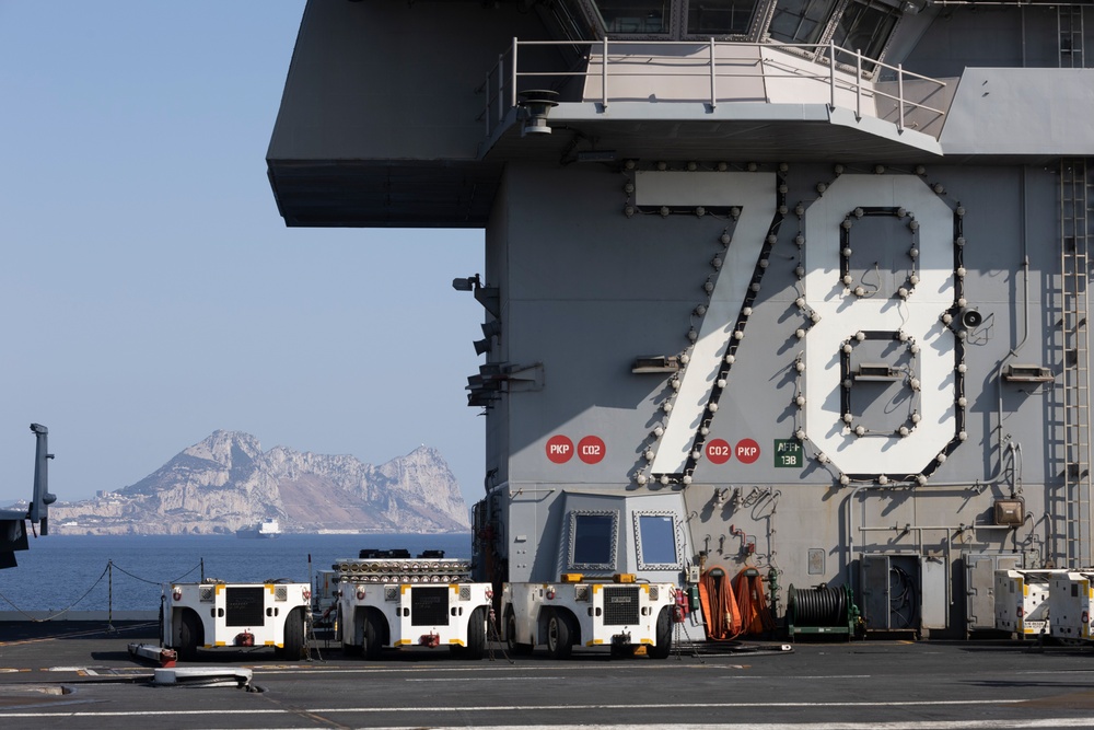 USS Gerald R. Ford (CVN 78) Transits the Strait of Gibraltar