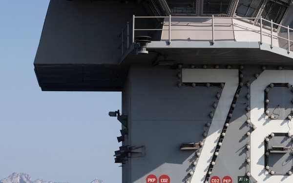 USS Gerald R. Ford (CVN 78) Transits the Strait of Gibraltar