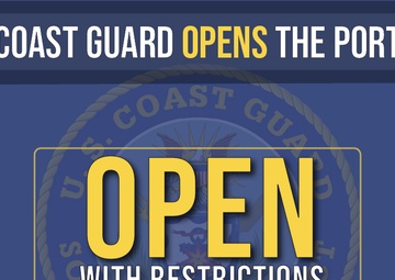 Coast Guard captain of the port opens the port with restrictions