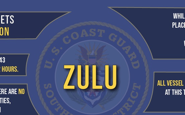 Coast Guard Captain of the Port sets Port Condition Zulu