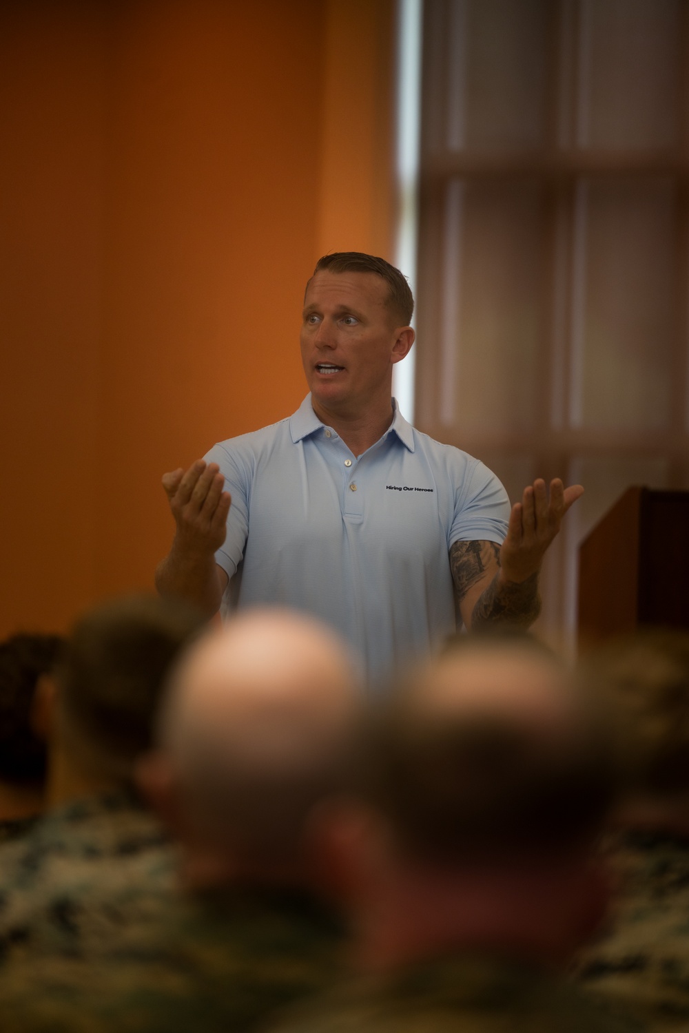 Sgt. Dakota Meyer visits Camp Lejeune