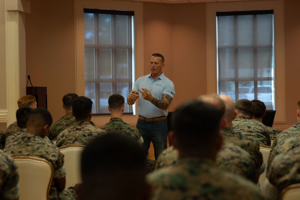 Sgt. Dakota Meyer visits Camp Lejeune