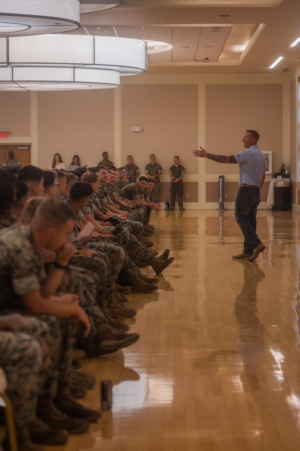 Sgt. Dakota Meyer visits Camp Lejeune