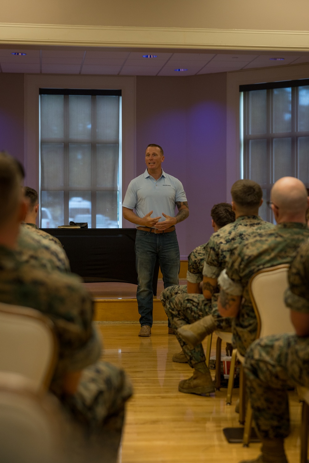 Sgt. Dakota Meyer visits Camp Lejeune