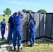 U.S. Coast Guard members assemble The Moving Wall