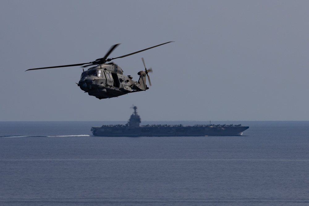 The Italian Navy and USS Gerald R. Ford (CVN 78) Participate in Neptune Strike