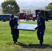 U.S. Coast Guard members assemble The Moving Wall