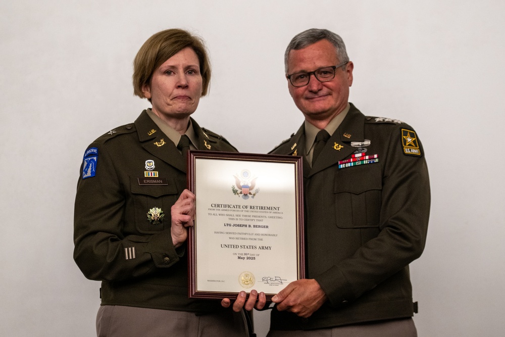 Retirement Ceremony for U.S. Army Lt. Gen. Joseph B. Berger IIII