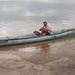 Garrison Dam team meets a paddling pal