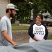 Garrison Dam team meets a paddling pal