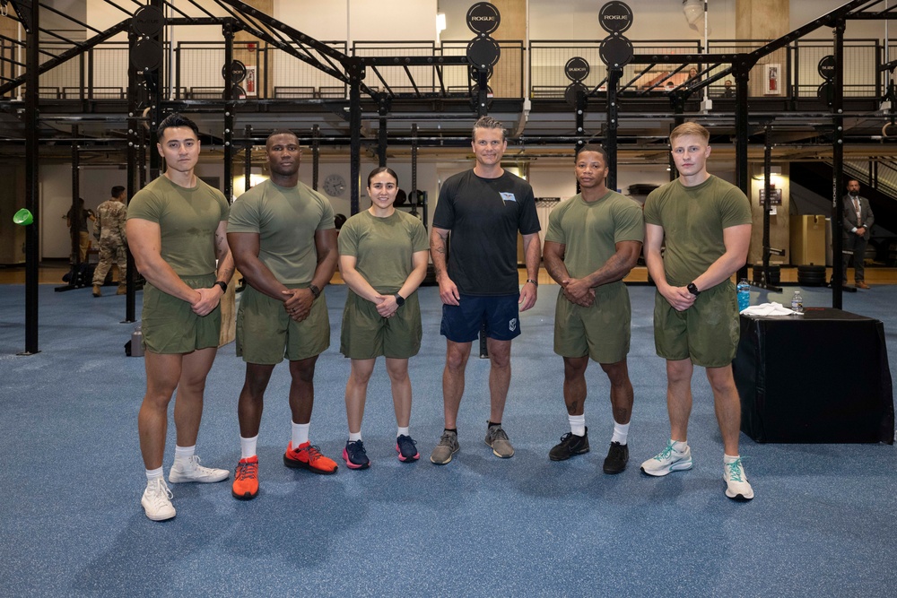 SD, HHS Sec. RFK, Jr. Participate in Fitness Check with Troops at Pentagon