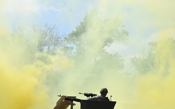 219th Security Forces Maneuver Smoke During Combat Training