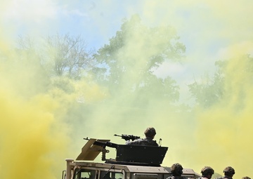 219th Security Forces Maneuver Smoke During Combat Training