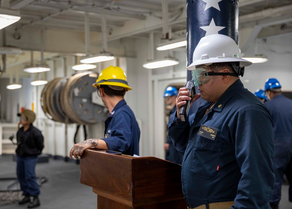 Makin Island Anchor Drop Test