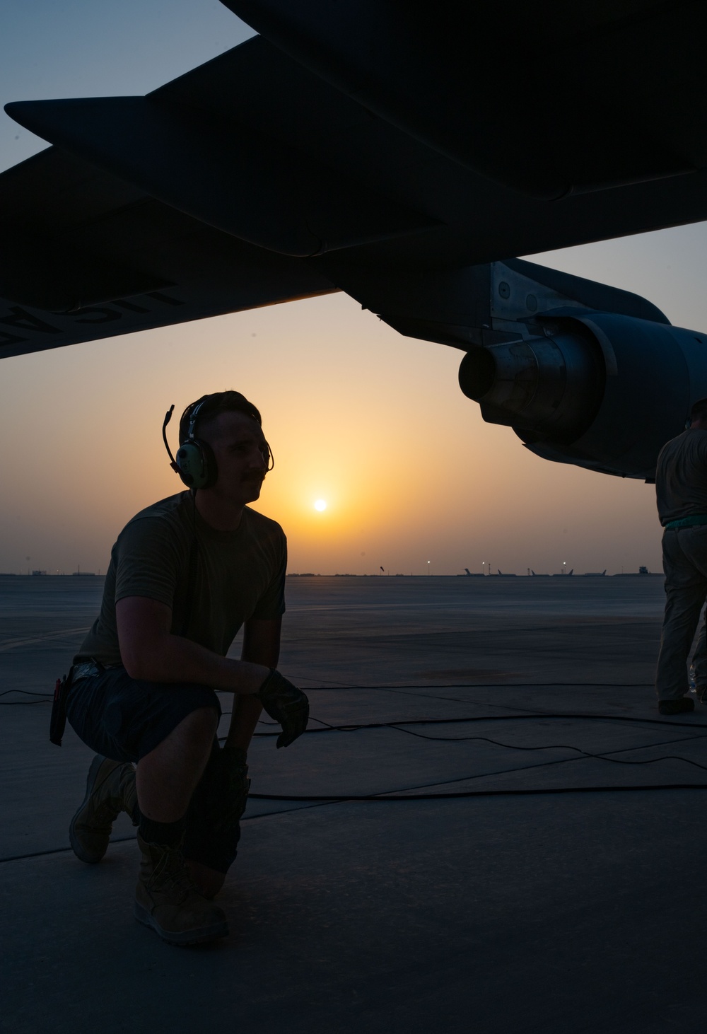 156th EAS rolling into sunset