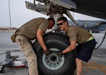 156th EAS rolling into sunset